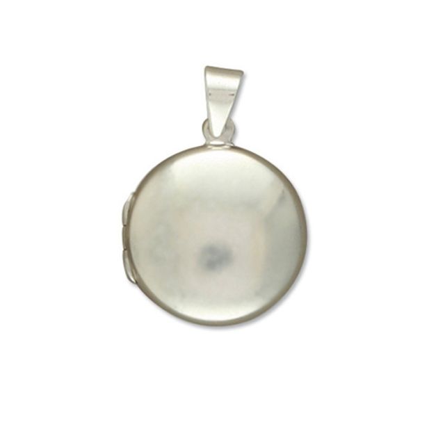 Buy Sterling Silver Medium Plain Round Locket by World of Jewellery