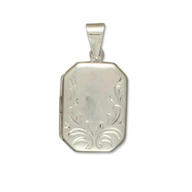 Buy Sterling Silver Embossed Fancy Oblong Locket by World of Jewellery