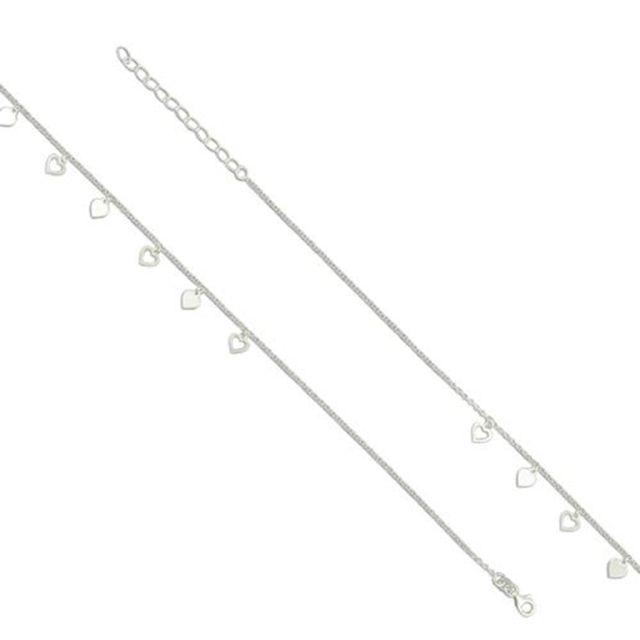 Buy Sterling Silver Multiple Heart Anklet by World of Jewellery