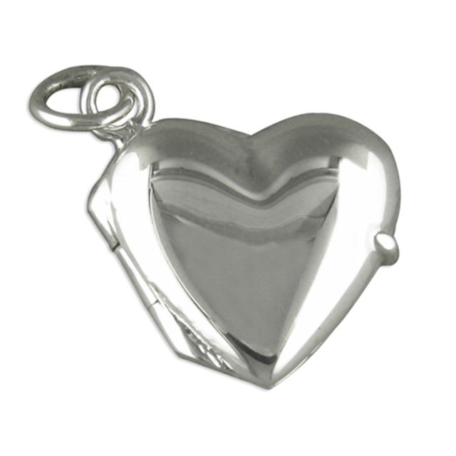 Buy Sterling Silver Small Plain Heart Locket by World of Jewellery