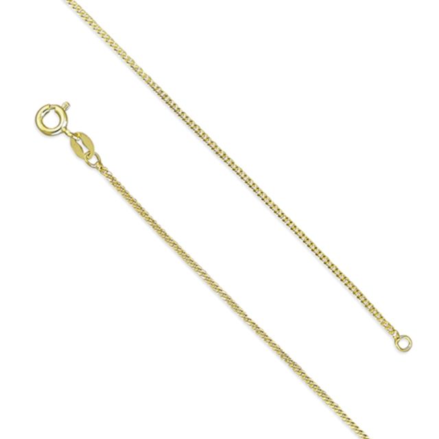 Buy 18K Gold Plated 16 Inch Curb Chain by World of Jewellery