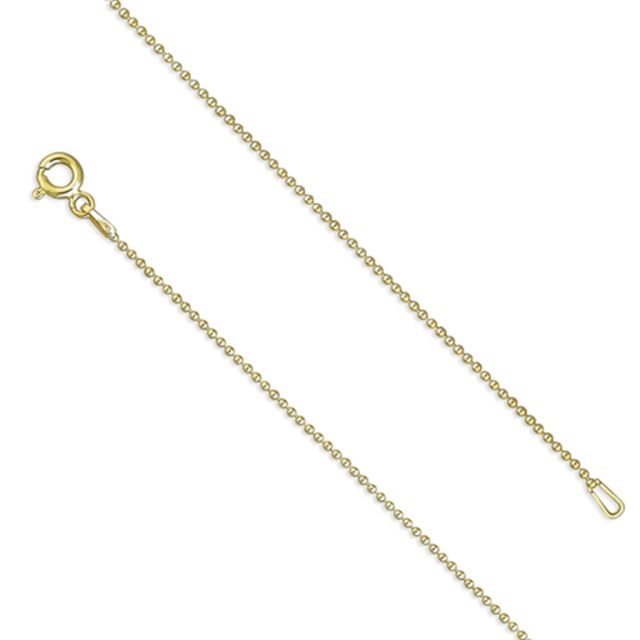 Buy 18K Gold Plated 16 Inch Bead Chain by World of Jewellery