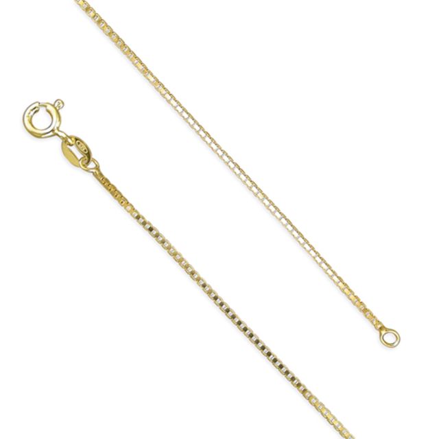 Buy 18K Gold Plated 16 Inch Light Box Chain by World of Jewellery