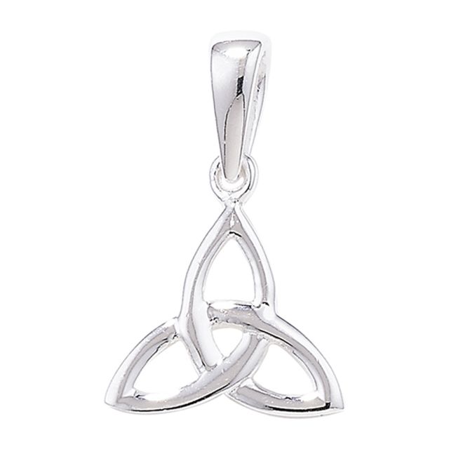 Buy Sterling Silver Plain Trinity Knot Pendant by World of Jewellery