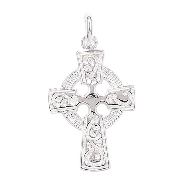 Buy Sterling Silver Celtic Cross Pendant by World of Jewellery