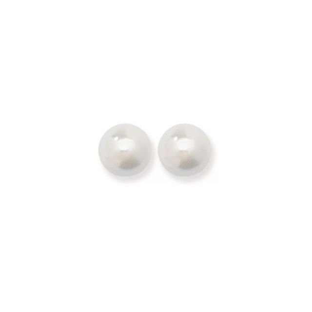 Buy Sterling Silver 6MM Pearl Stud Earrings by World of Jewellery
