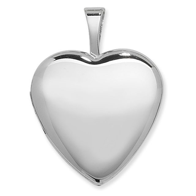 Buy Sterling Silver One Side Polished Plain Heart Locket by World of Jewellery