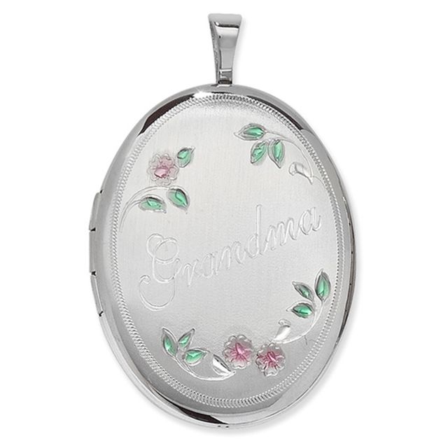 Buy Sterling Silver Grandma Oval Locket by World of Jewellery