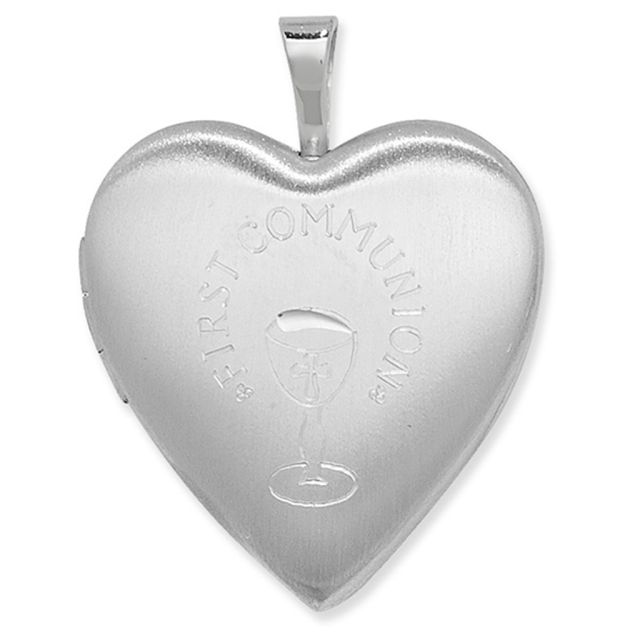 Buy Sterling Silver 1st Communion Heart Locket by World of Jewellery