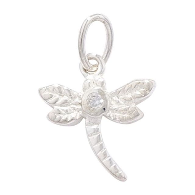 Buy Sterling Silver Cubic Zirconia Dragonfly Pendant by World of Jewellery