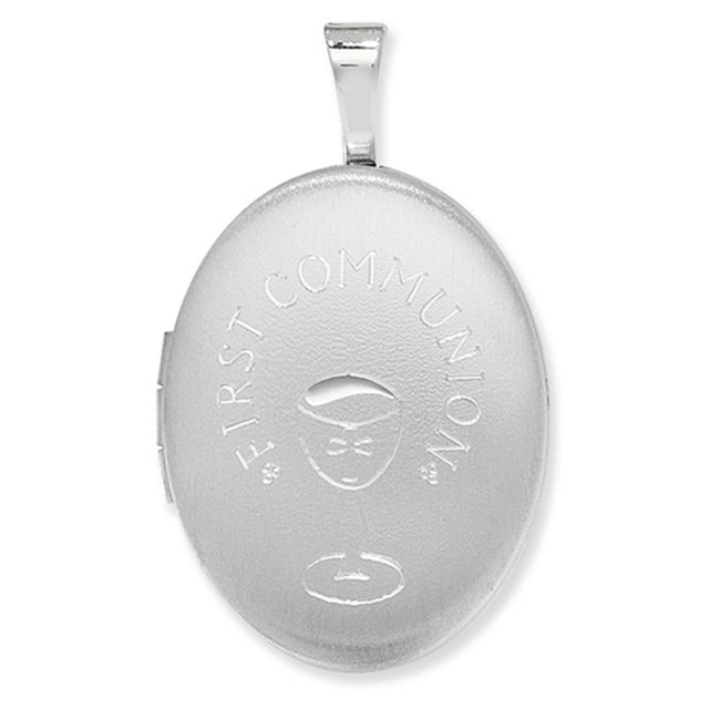 Buy Sterling Silver 1st Communion Oval Locket by World of Jewellery