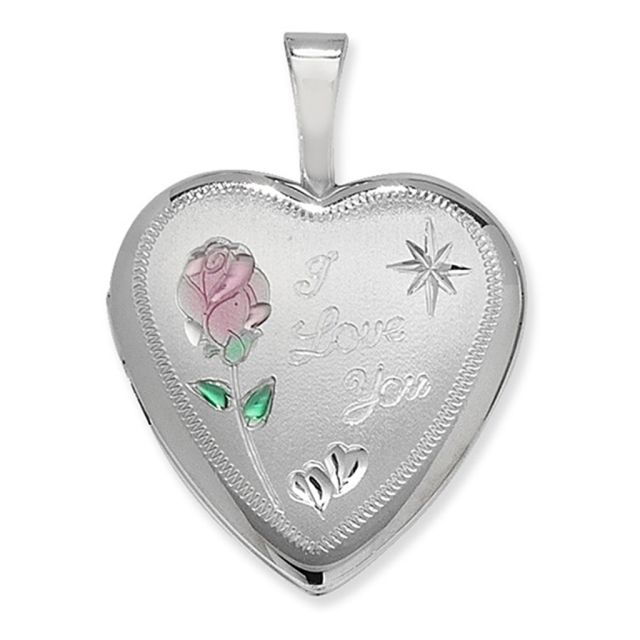 Buy Sterling Silver I Love You Heart Locket by World of Jewellery