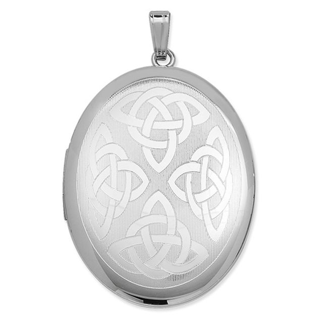 Buy Sterling Silver Celtic Oval Locket by World of Jewellery