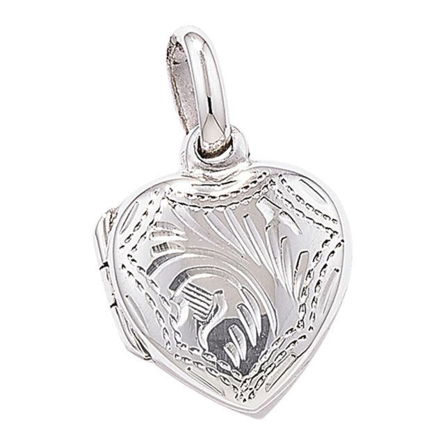 Buy Sterling Silver Engraved Heart Locket by World of Jewellery