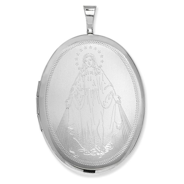 Buy Sterling Silver Our Lady Oval Locket by World of Jewellery