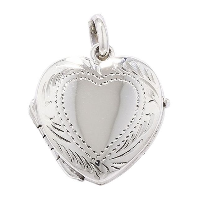 Buy Sterling Silver 3 Way Engraved Heart Locket by World of Jewellery
