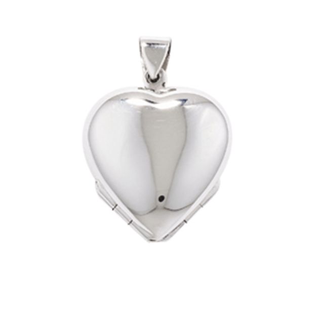 Buy Sterling Silver Plain Family Heart Locket by World of Jewellery