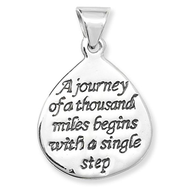 Buy Sterling Silver Journey Engraved Pendant by World of Jewellery