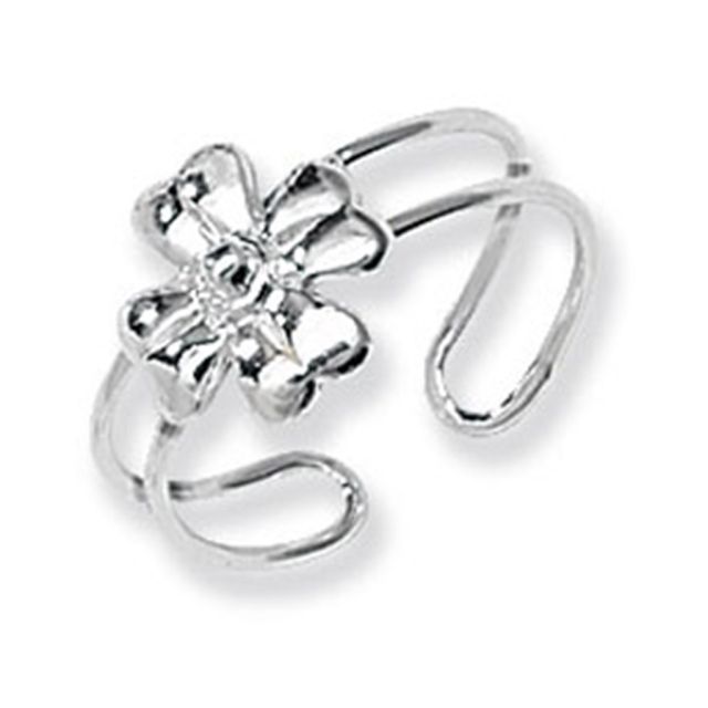 Buy Sterling Silver Flower Toe Ring by World of Jewellery