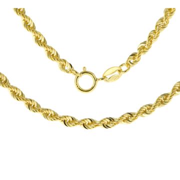 Girls 9ct Gold 2mm Rope Chain Necklace 16 - 24 Inch