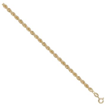 Girls 9ct Gold 4mm Rope Chain Necklace 16 - 30 Inch