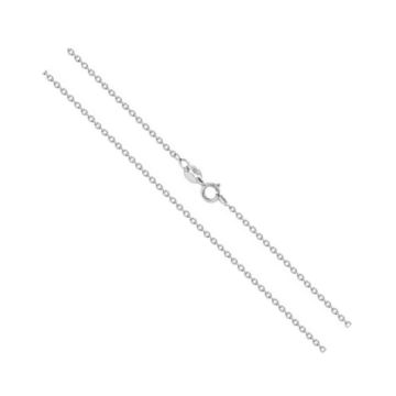 Mens 9ct White Gold 1mm Rolo Chain Necklace 16 - 20 Inch