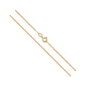 9ct Gold Diamond Cut 1mm Chain Necklace 16 - 20 Inch