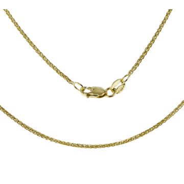 9ct Gold 1mm Spiga Wheat Chain Necklace 16 - 20 Inch