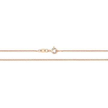 9ct Rose Gold 1mm Round Wheat Spiga Chain Necklace 16 - 24 Inch