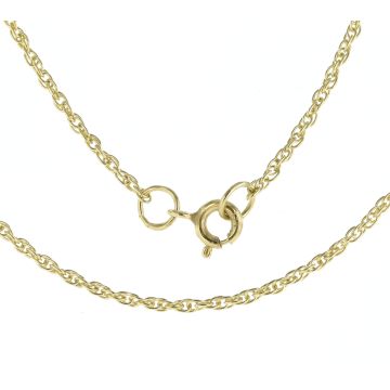 Girls 9ct Gold Prince of Wales Rope 1mm Chain Necklace 16 - 24 Inch