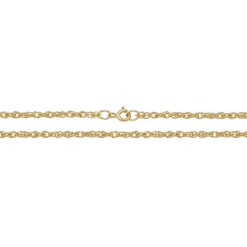 Girls 9ct Gold 2mm Prince of Wales Rope Chain Necklace 18 - 24 Inch