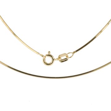 Girls 9ct Gold Diamond Cut 1mm Snake Chain Necklace 16 - 18 Inch