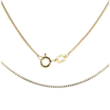 9ct Gold Fine Box Chain Necklace 16 - 20 Inch