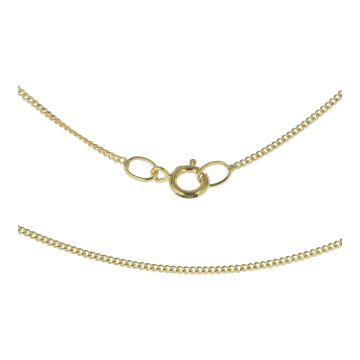 9ct Gold Fine Close Curb Chain Necklace 16 - 18 Inch