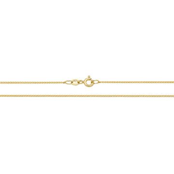 9ct Gold 1mm Close Curb Chain Necklace 16 - 20 Inch