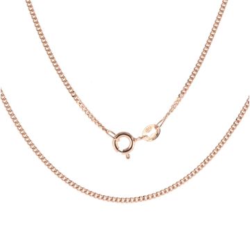 Girls 9ct Rose Gold 1mm Close Curb Chain Necklace 16 - 24 Inch