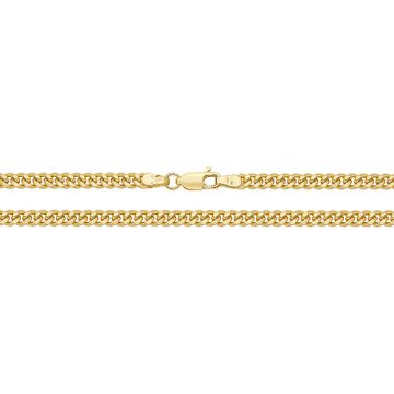 Girls 9ct Gold 3.5mm Close Curb Chain Necklace 16 - 30 Inch