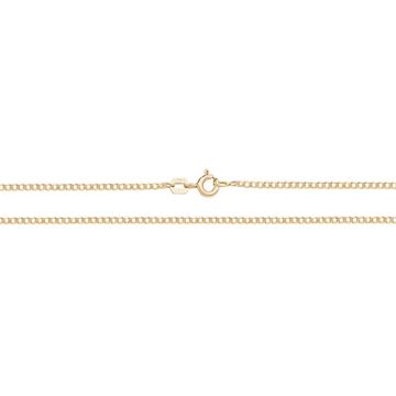 9ct Gold 1mm Flat Curb Chain Necklace 16 - 24 Inch