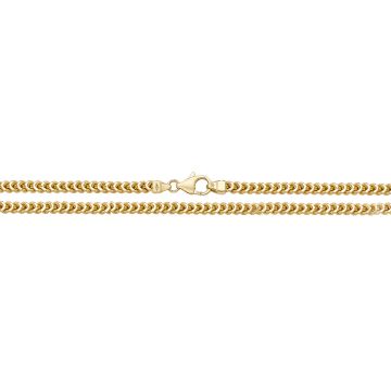 Mens 9ct Gold 4mm Square Semi Solid Franco Chain Necklace 18 - 34 Inch