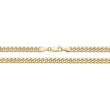 9ct Gold 4mm Semi Solid Cuban Curb Chain Necklace 18 - 30 Inch