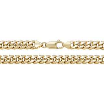 9ct Gold 7mm Semi Solid Cuban Curb Chain Necklace 20 - 24 Inch