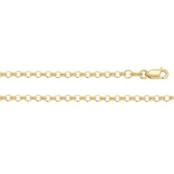 Mens 9ct Gold 3mm Round Belcher Chain Necklace 16 - 24 Inch
