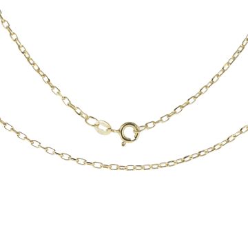 9ct Gold 1mm Diamond Cut Belcher Chain Necklace 14 - 24 Inch