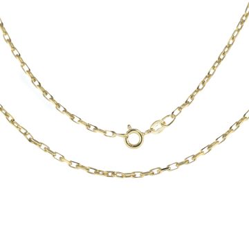 Mens 9ct Gold 1.5mm Diamond Cut Belcher Chain Necklace 16 - 30 Inch