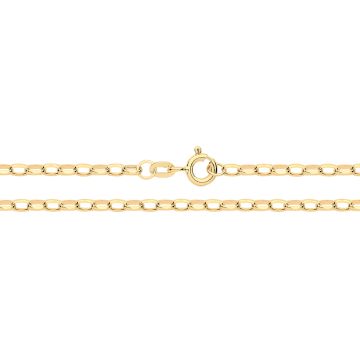 9ct Gold 1.5mm Diamond Cut  Hollow Belcher Chain Necklace 16 - 24 Inch