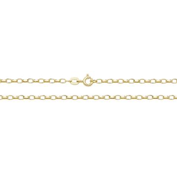 Mens 9ct Gold 2.5mm Lightweight Faceted Belcher Chain Necklace 16 - 30 Inch