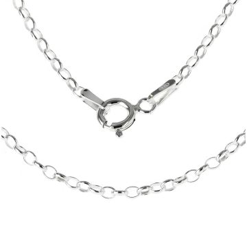 Sterling Silver 1mm Fine Oval Belcher Chain Necklace 16 - 24 Inch