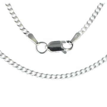 Girls Sterling Silver 2mm Fine Curb Chain Necklace 16 - 24 Inch