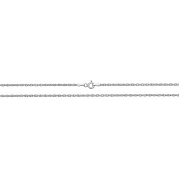 Sterling Silver 1mm Prince of Wales Chain Necklace 16 - 20 Inch