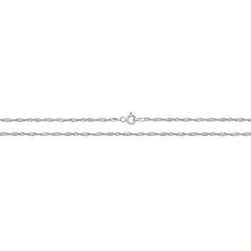 Sterling Silver 2mm Fine Singapore Chain Necklace 16 - 24 Inch